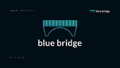 Modern bridge logo can be used as your company icon or brand