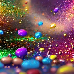 Obraz na płótnie Canvas carnaval confetes,pedras e glitters coloridos textura,IA