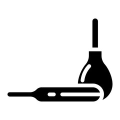 medical pipette glyph 
