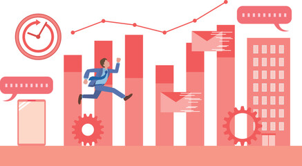 仕事をゲーム化するビジネスマン