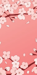 Fototapeta premium フレーム素材_桜