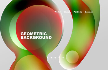 Abstract liquid background for your landing page design. Web page for website or mobile app wallpaper