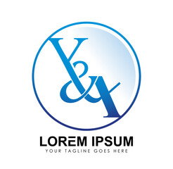 Y&A Monogram Initial Logo Vector Icon