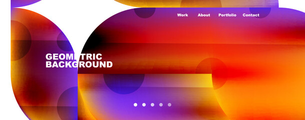 Circle, round elements and lines geometric abstract background. Vector Illustration For Wallpaper, Banner, Background, Card, Book Illustration, landing page