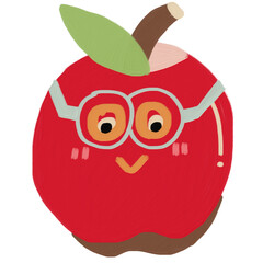 red apple cartoon