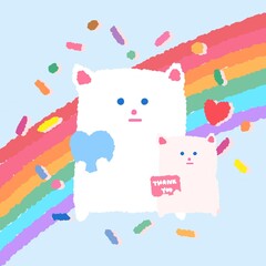 Boby and friend draw by me icon character background