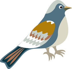 A small decorative bird. Vector file for designs.