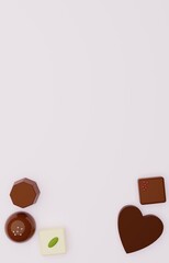 3D素材_バレンタインチョコレート