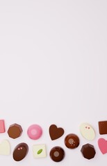 3D素材_バレンタインチョコレート
