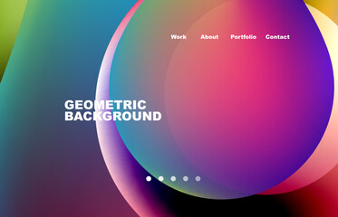 Abstract liquid background for your landing page design. Web page for website or mobile app wallpaper