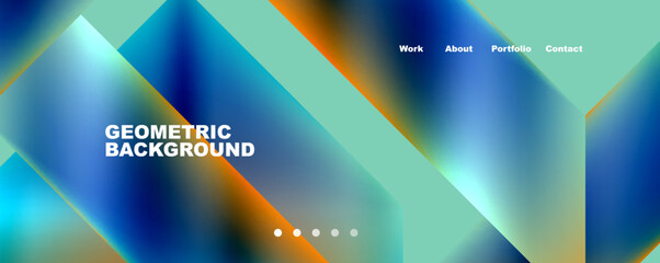 Minimalist geometric abstract background with fluid gradients. Vector Illustration For Wallpaper, Banner, Background, Card, Book Illustration, landing page