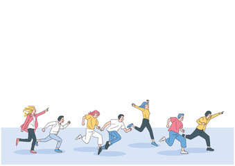 人物おしゃれイラスト素材	

