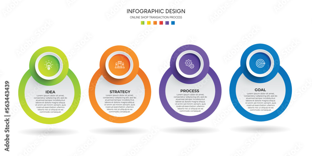 Poster Steps business data visualization timeline process infographic template design with icons