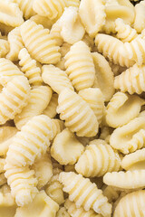 Uncooked potato gnocchi