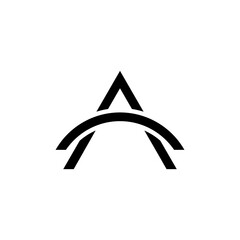 Fototapeta premium Letter A simple logo template for sign logo, company, and more