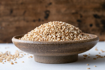 Roasted Sesame Seeds in a Bowl