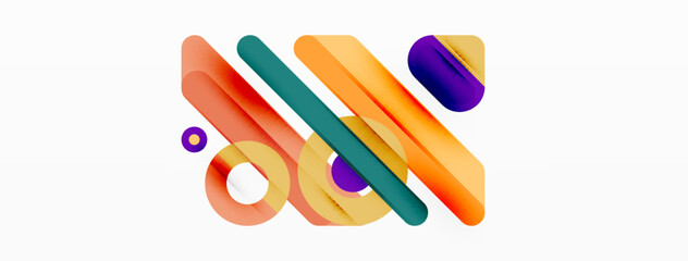 Creative geometric wallpaper. Minimal lines and circles background