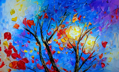 autumn wind on a sunny day