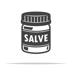 Bottle of salve icon transparent vector isolated