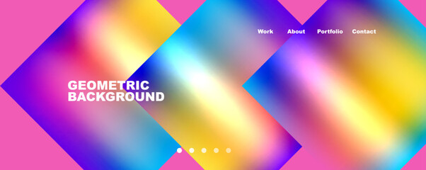 Minimalist geometric abstract background with fluid gradients. Vector Illustration For Wallpaper, Banner, Background, Card, Book Illustration, landing page