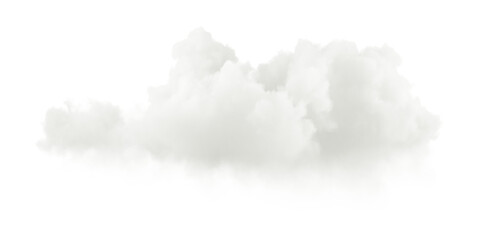 Soft clean fluffy clouds shapes cutout 3d rendering png file - obrazy, fototapety, plakaty