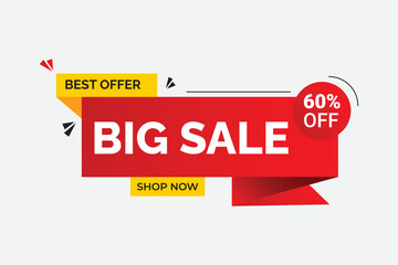 Big sale banner element design.