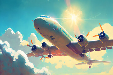 Illustrating the Skies: The Art of Airplanes (AI Generated)