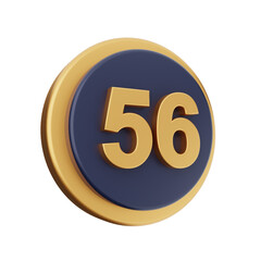 3d number icon illustration render