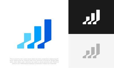 financial growth logo design vector