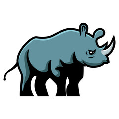 rhino vector illustration. rhinoceros animal logo