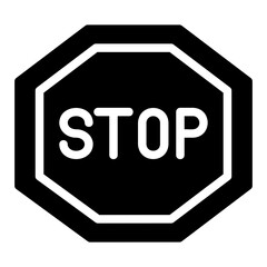 stop glyph icon
