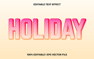 holiday editable text effect, lettering typography font style, trendy 3d text for tittle