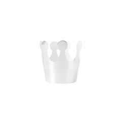 Realistic Silver Crown cutout, Png file.