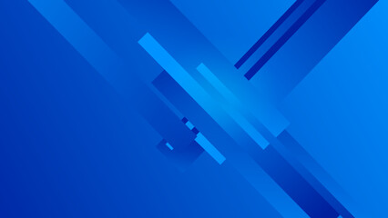 Abstract stripes line blue geometric technology background. Vector illustration.