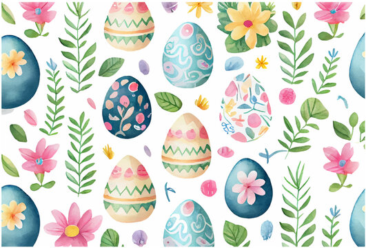 vector illustration of easter theme pattern for fabric print, wrapping paper design
