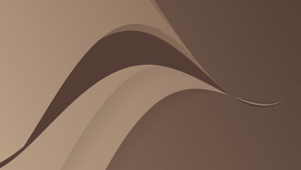 Light brown abstract background. A stream of wavy lines on a light brown background. Abstract wave background. Vector illustration.