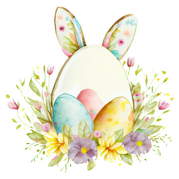 vector illustration of frame theme easter and spring isolate