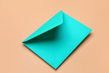 Colorful envelope on color background