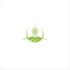 Agriculture logo design, agronomy, wheat farm, rural country farming field, natural harvest vector.