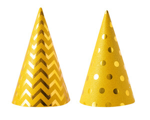 Set of Party hat isolated on white background with clipping path.