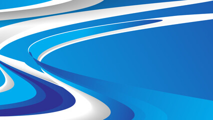 Blue abstract wave background. Modern poster with gradient 3d flow shape. Innovation background design for the cover, landing page.