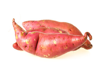 sweet potato on the white background