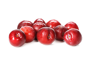 Sweet plum isolated on white background 