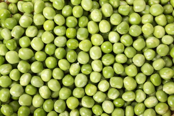 Fresh peas isolated on white background 