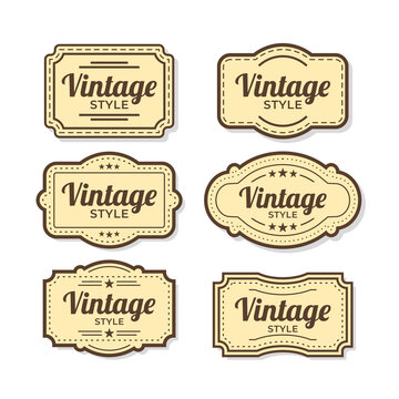 Vintage sale tag label collection set