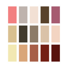 Trendy color palette design illustration. Graphic color palette design