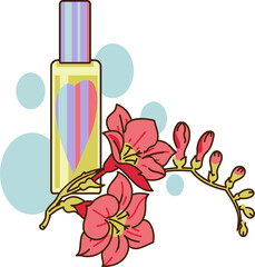 Freesia perfume and frangipani flower
