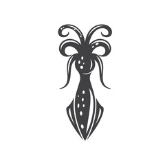 black sea cuttlefish icon vector element design template