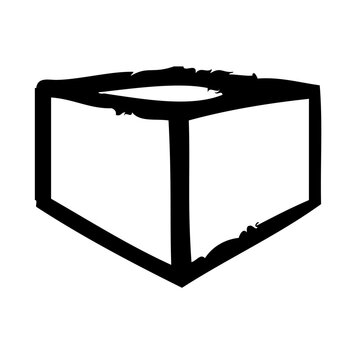 Stereograph Isolated Silhouette Solid Line Icon with stereograph, perspective Infographic Simple Vector Illustration