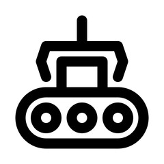 Automatically Isolated Silhouette Solid Line Icon with automatically, automation, factory Infographic Simple Vector Illustration